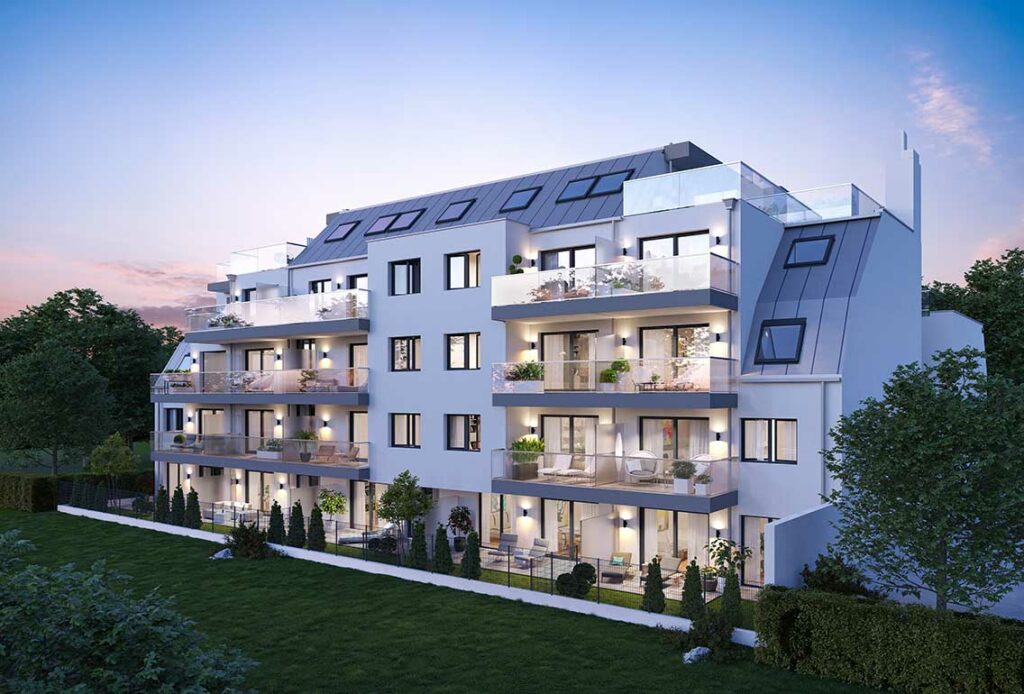 Premium-Wohnungen bei der U1  Glorit lässt Wohnträume Wirklichkeit werden. 