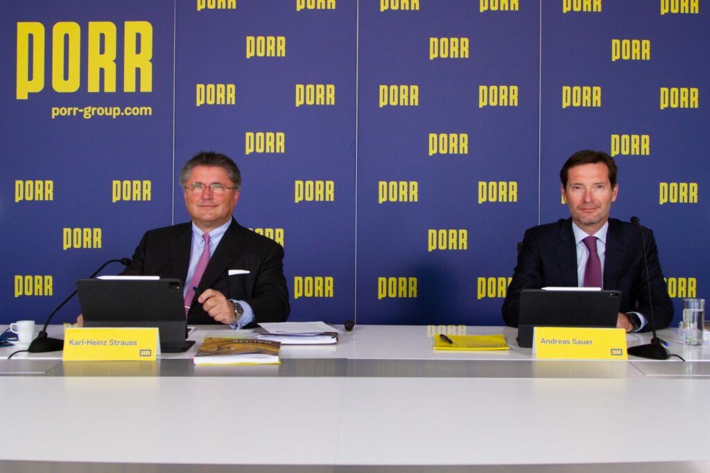 (v.l.n.r.) Karl-Heinz Strauss CEO PORR AG und Andreas Sauer CFO PORR AG