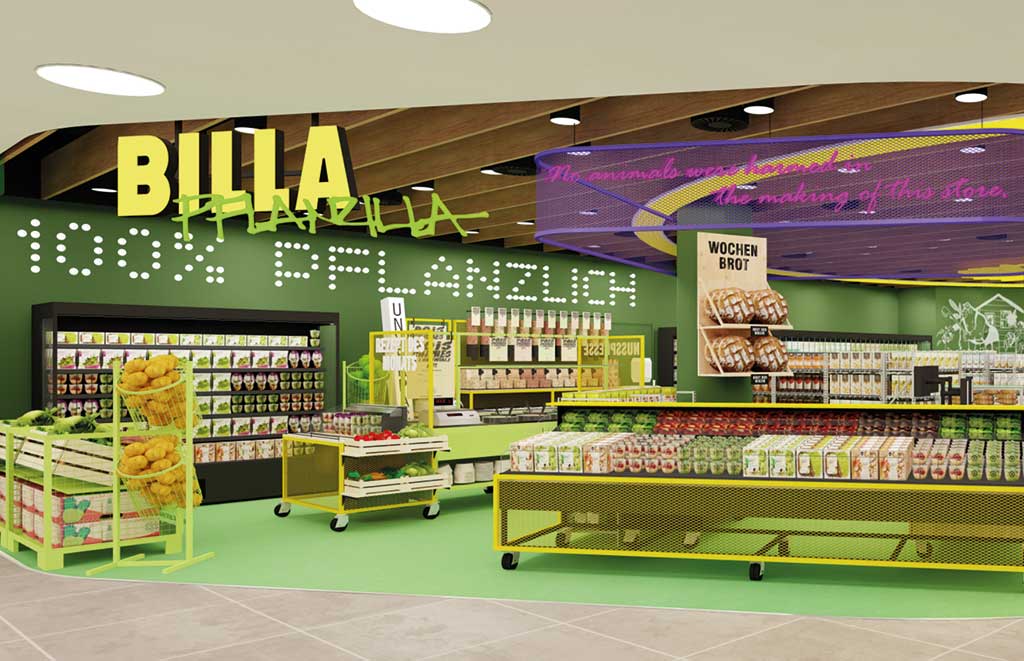 BILLA PFLANZILLA: Neues Shop-Konzept bietet 100% pflanzliches Sortiment
