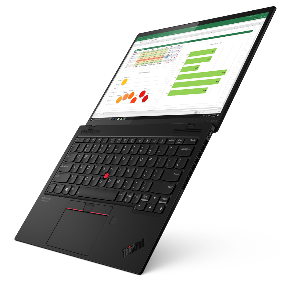 Lenovo ThinkPad X1 Nano. Für den harten Business-Alltag konzipiert, Spritzwasserschutz inklusive. Optional auch mit 13 Zoll Touchscreen oder 5G/4G-Funkmodul für mobiles Breitband-Internet.