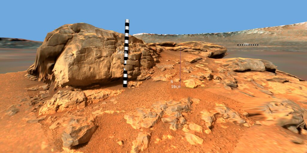 Dreidimensionale Visualisierung der Marsoberfläche

