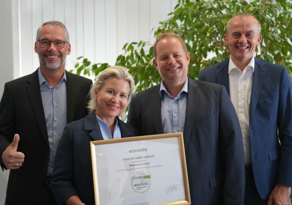 SIMACEK GmbH erhält „EcoVadis Platinum Medal“ für nachhaltiges Engagement