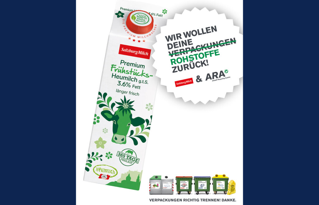 ARA startet neue Awareness-Kampagne mit Wirtschafts-Partnern Salzburgmilch