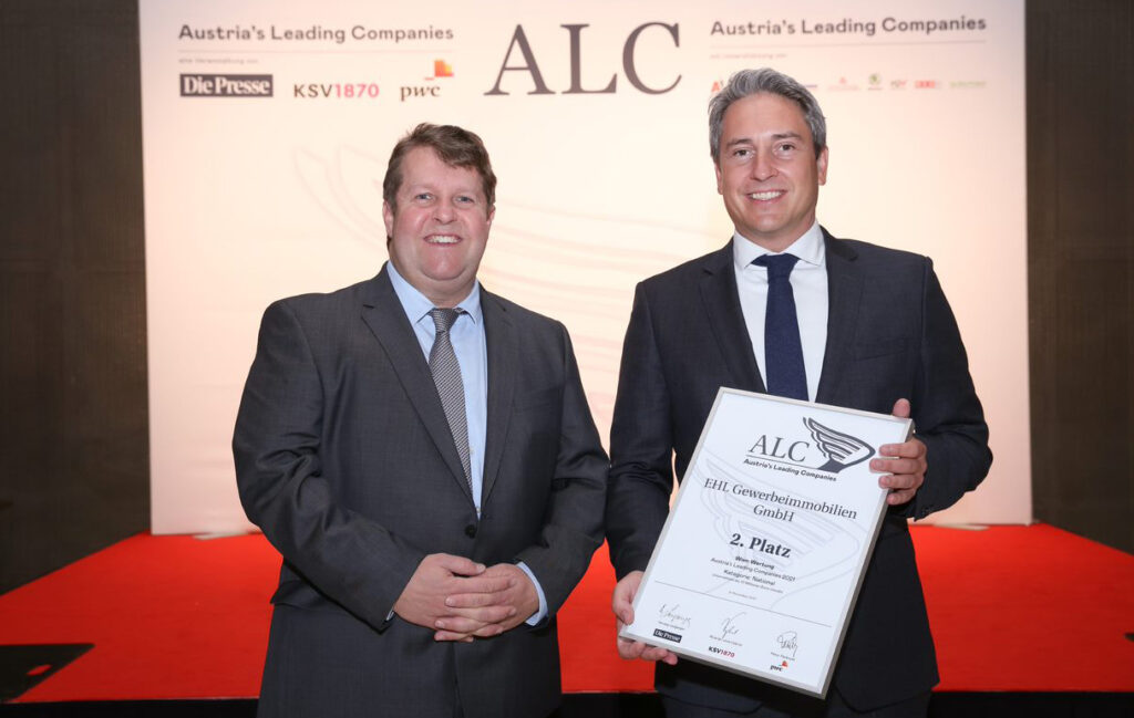 Hervorragender 2. Platz für EHL Gewerbeimmobilien bei Austria’s Leading Companies 2021