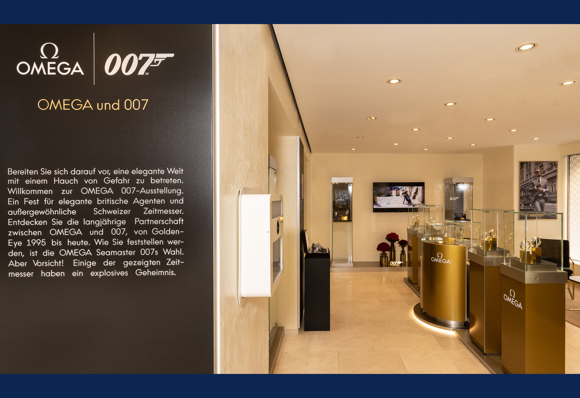 James Bond Ausstellung in der OMEGA-Boutique in Wien