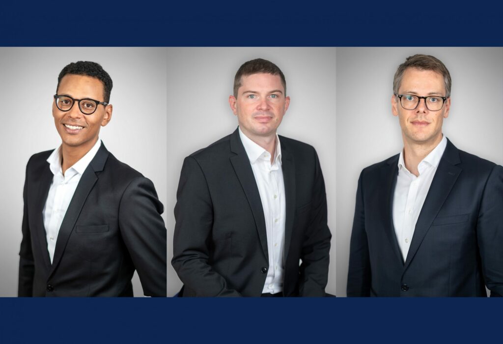 Erweiterung der Geschäftsführung bei Vasko+Partner Oliver Gusella, Manuel Hajek und Carl Thümecke