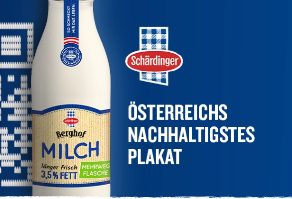 Österreichs nachhaltigstes Plakat Schärdinger Berglandmilch