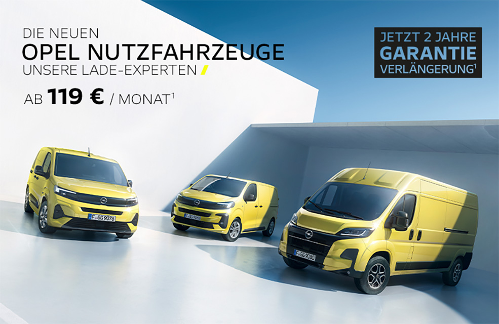 Die neuen Nutzfahrzeuge von Opel Echte Lade-Experten