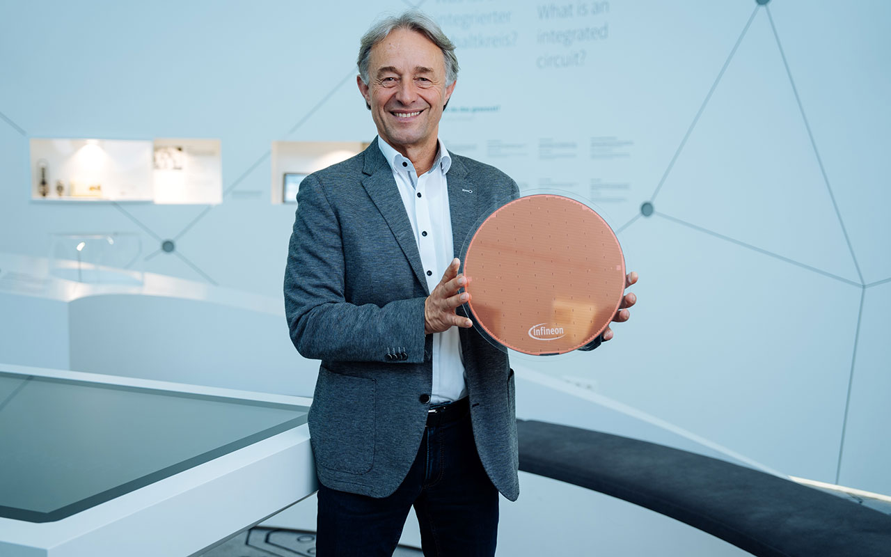 Infineon präsentiert den dünnsten Silizium-Power-Wafer der Welt