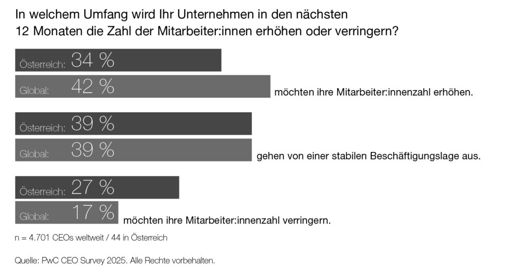 CEO-Survey 2025: Globale Zuversicht trifft auf österreichischen Pessimismus