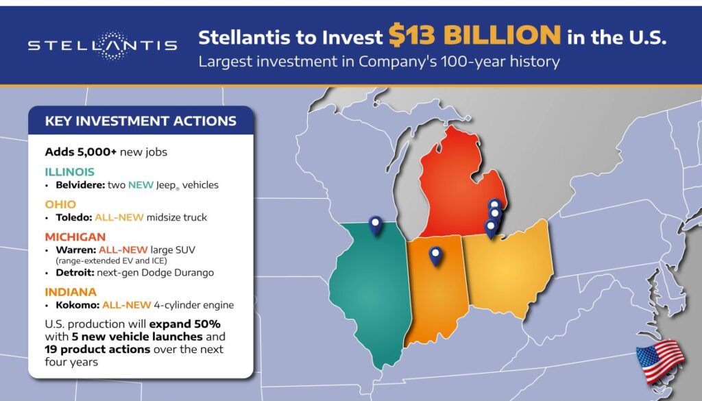 Stellantis will mit Milliardeninvestition Wachstum in den USA beschleunigen