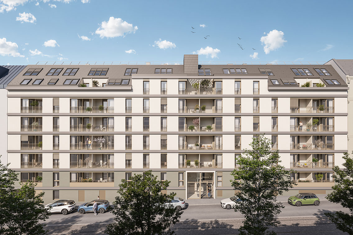 Augasse 17 – Zentrale Lage trifft zukunftssichere Wohnqualität Mitten im begehrten 9. Wiener Gemeindebezirk entsteht in der Augasse 17 ein modernes Neubauprojekt, das urbanes Leben, nachhaltige Bauweise und durchdachte Grundrisse perfekt vereint. In einer ruhigen Wohnstraße gelegen, profitieren zukünftige Bewohner von einer hervorragenden Infrastruktur und einer erstklassigen öffentlichen Anbindung. Insgesamt entstehen 81 freifinanzierte Eigentumswohnungen mit Wohnflächen zwischen 39 und 163 m².