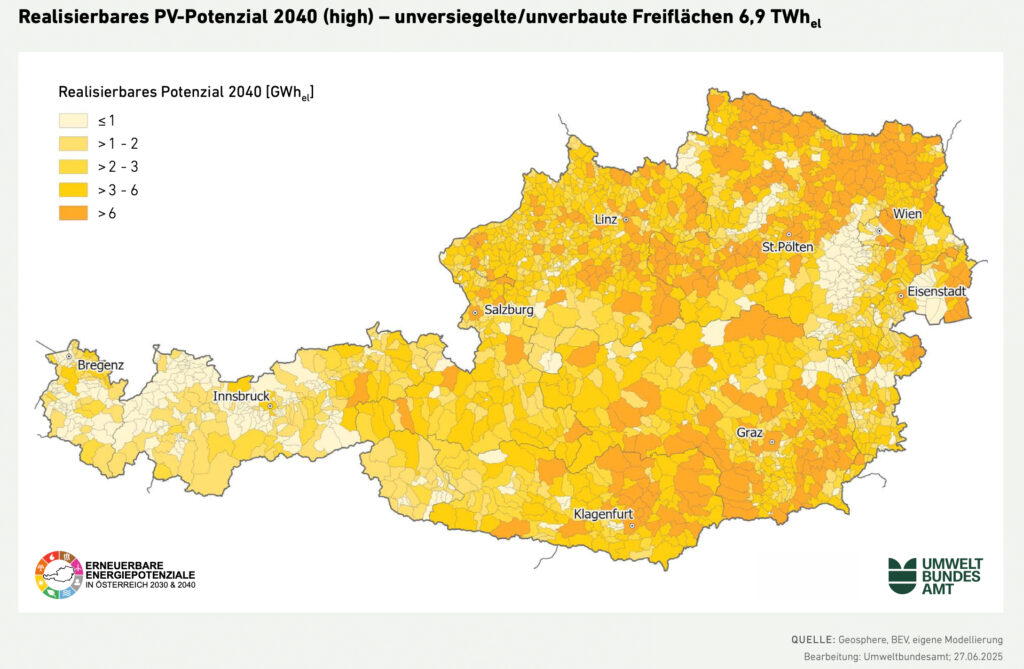 Realisierbare Ausbaupotenziale erneuerbarer Energien in Österreich
